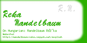 reka mandelbaum business card